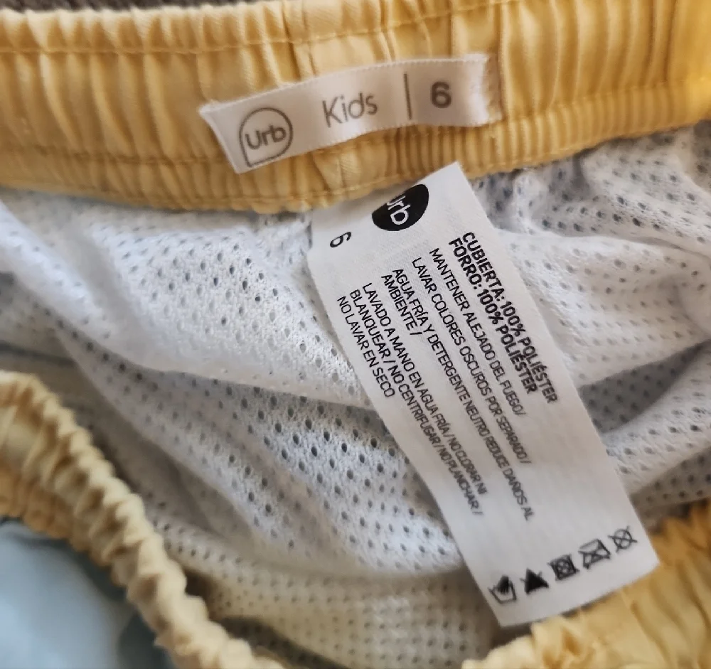 Urban Planet Kids Swim Trunks - Light Blue and Yellow